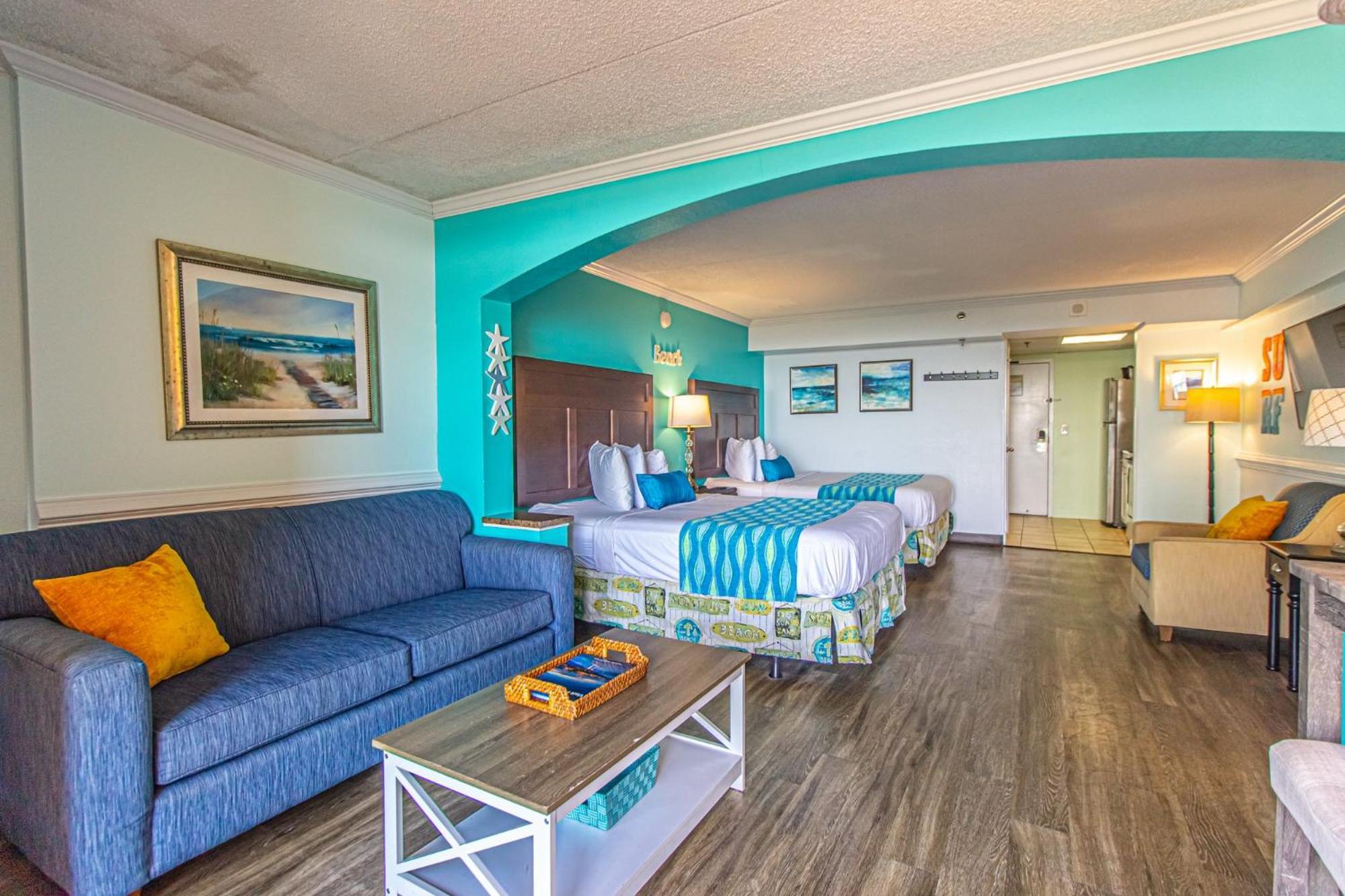 Oversized Ocean View Queen Suite With Beautiful Fireplace And Accents - Sleeps 4 Guests! Myrtle Beach Kamer foto