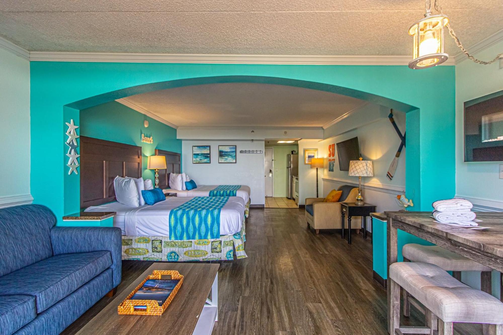 Oversized Ocean View Queen Suite With Beautiful Fireplace And Accents - Sleeps 4 Guests! Myrtle Beach Kamer foto
