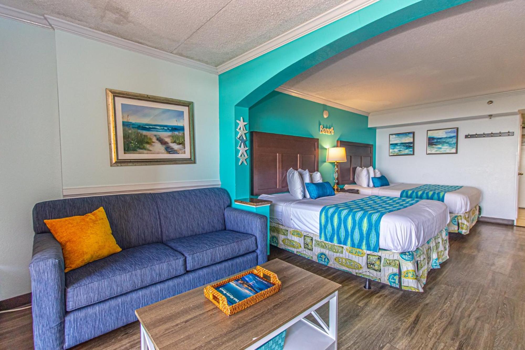 Oversized Ocean View Queen Suite With Beautiful Fireplace And Accents - Sleeps 4 Guests! Myrtle Beach Kamer foto
